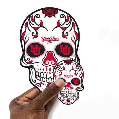 Utah Utes:  2022 Skull Minis        - Officially Licensed NCAA Removable     Adhesive Decal