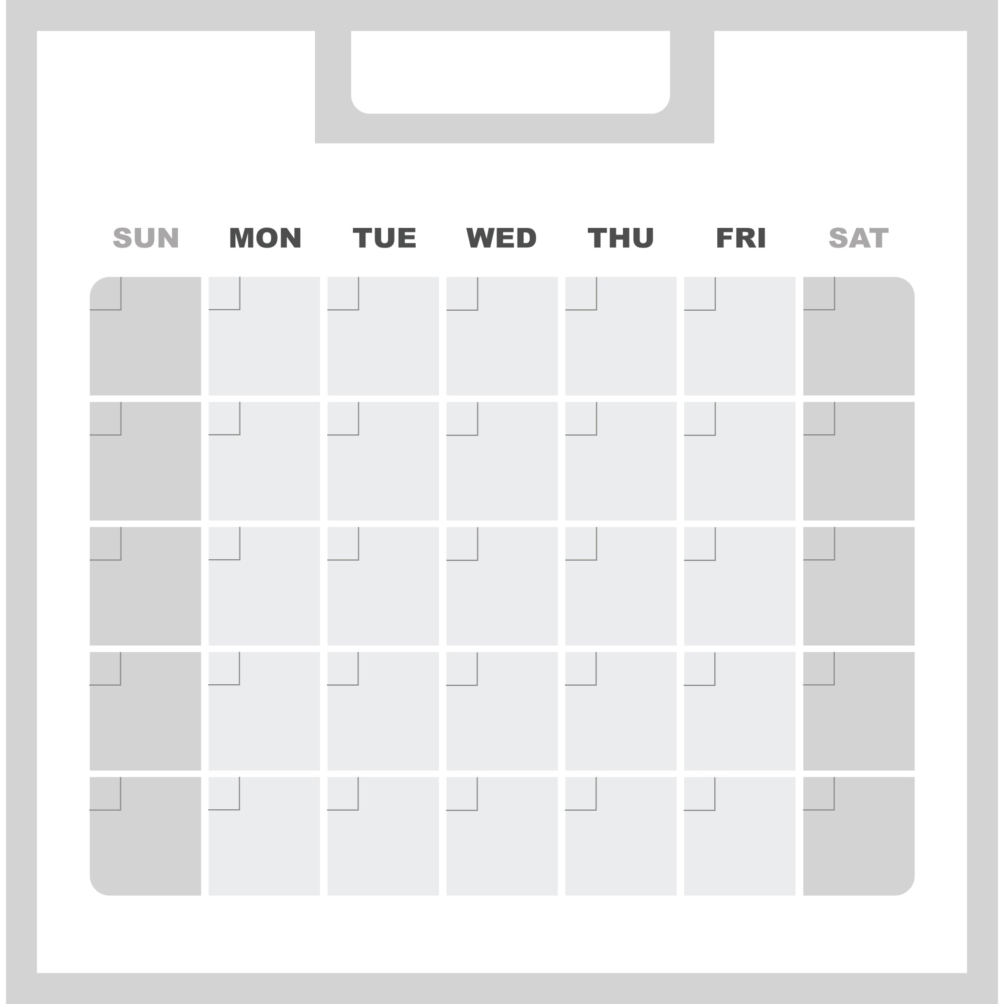 Grey Calanders Calendars: Grey Square Modern One Month Calendar Dry Erase - Removable ...