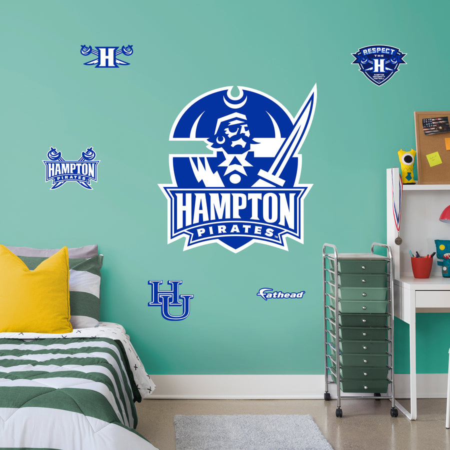 Hampton University - RealBig Collection - Official NCAA - Reusable Vinyl Wall Decals