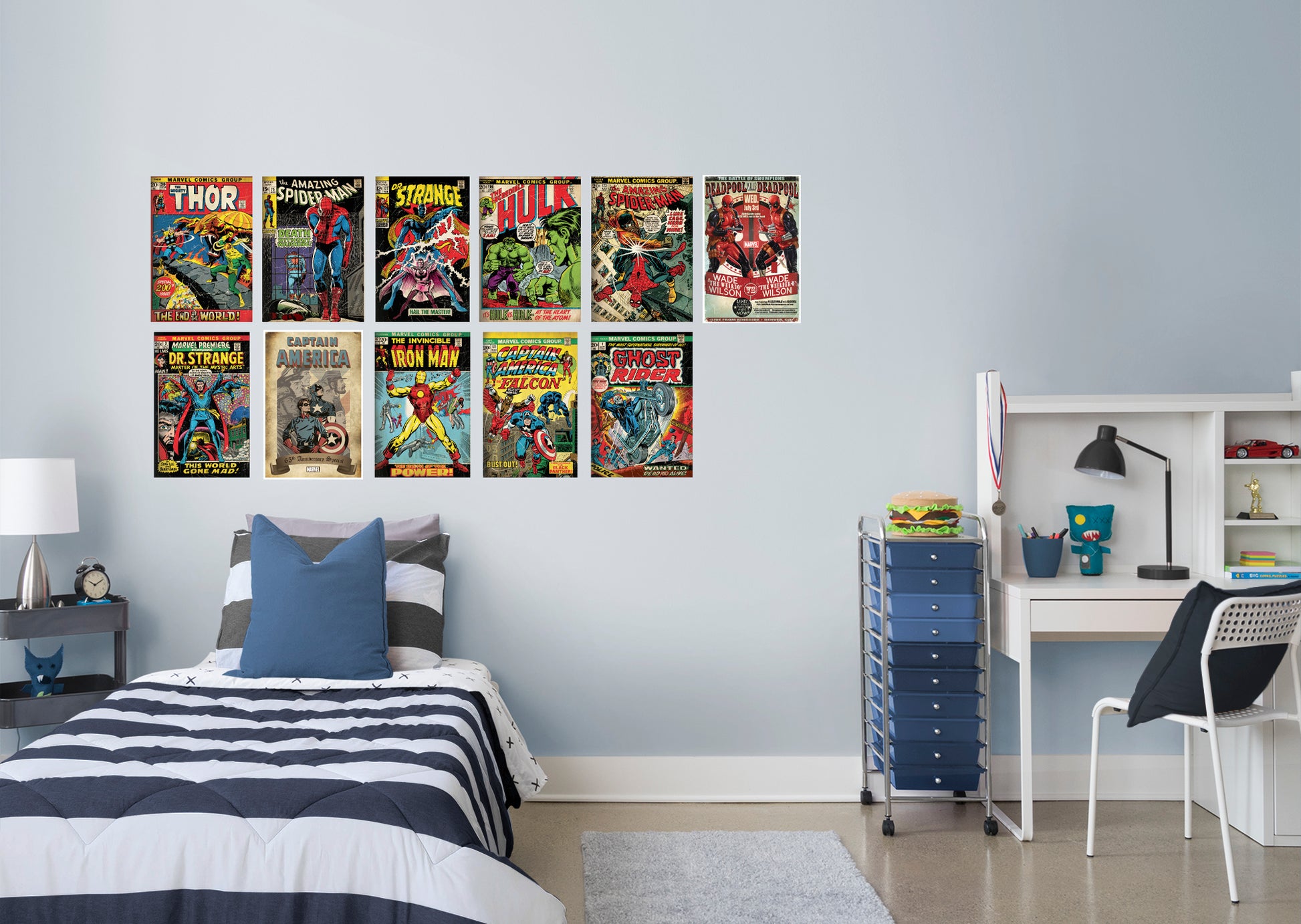 comics design printed in several products - Comics Design in Home Decor Products: Posters, Wall Art, and Decals