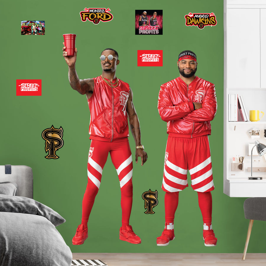 Montez Ford and Angelo Dawkins - RealBig Street Profits Collection - Official WWE - Reusable Vinyl Wall Decals