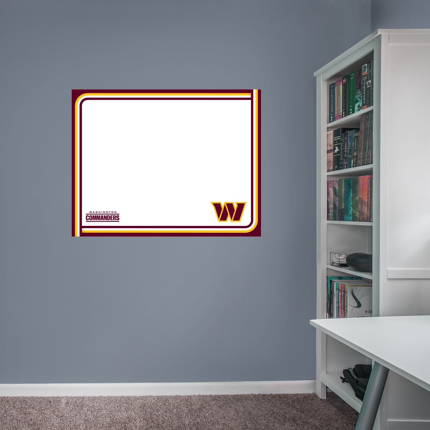 Washington Commanders: Dry Erase Whiteboard - Officially Licensed NFL Removable Adhesive Decal