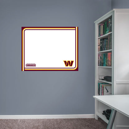 Washington Commanders: Dry Erase Whiteboard - Officially Licensed NFL Removable Adhesive Decal