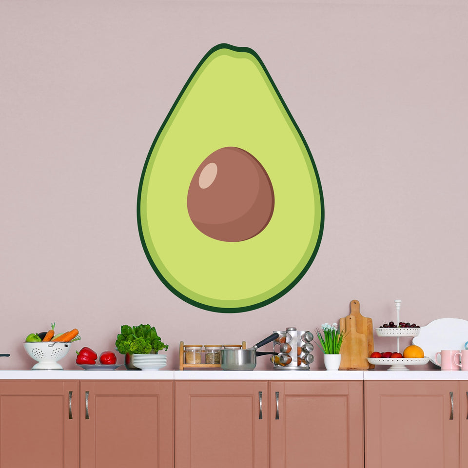 Giant Avocado + 2 Decals (33"W x 48"H)