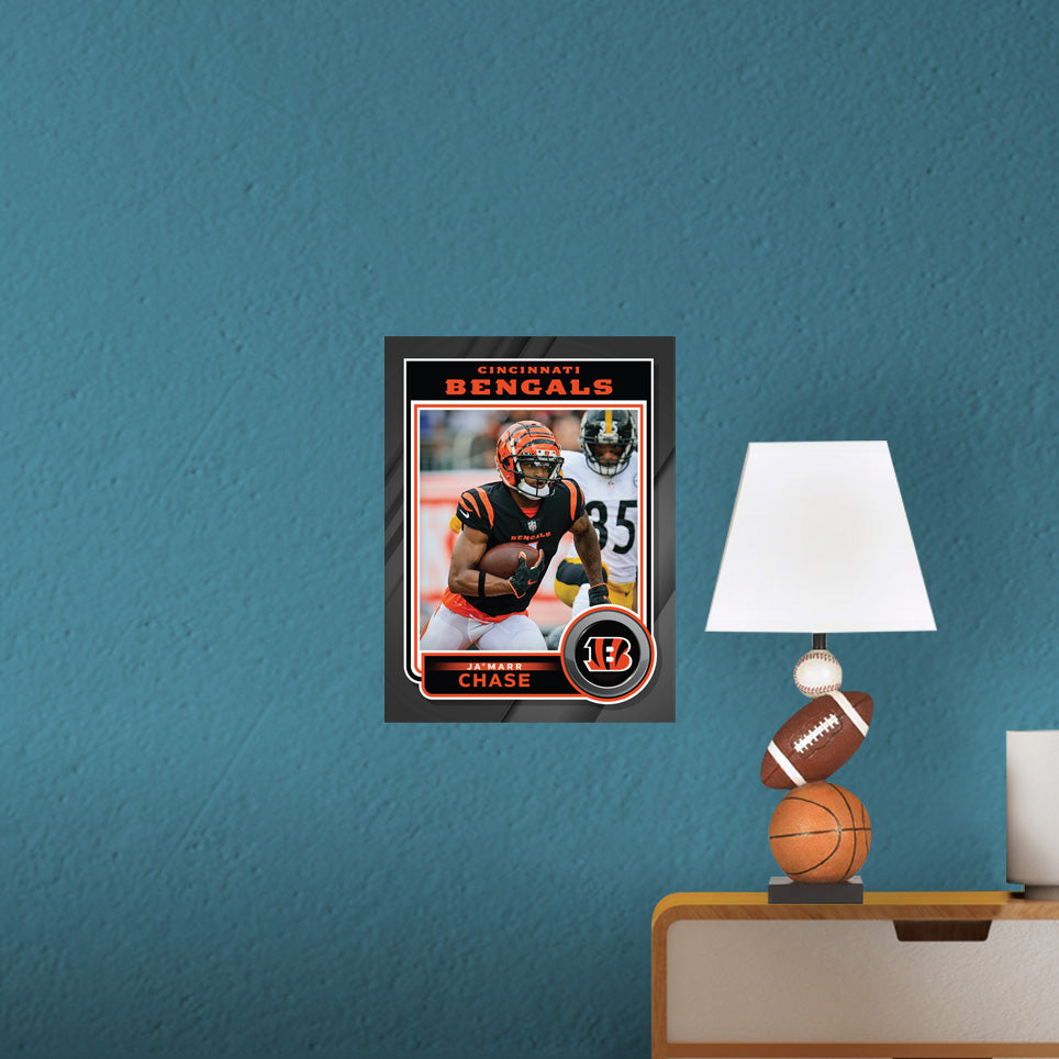 Cincinnati Bengals: Ja'Marr Chase Poster - Officially Licensed NFL Removable Adhesive Decal