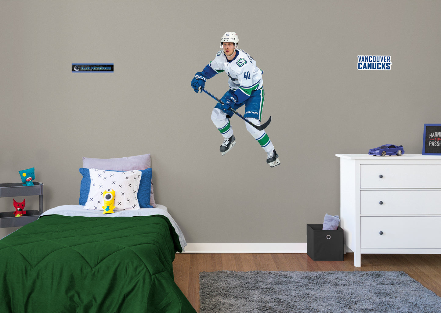 Vancouver Canucks: Elias Pettersson         - Officially Licensed NHL Removable Wall   Adhesive Decal