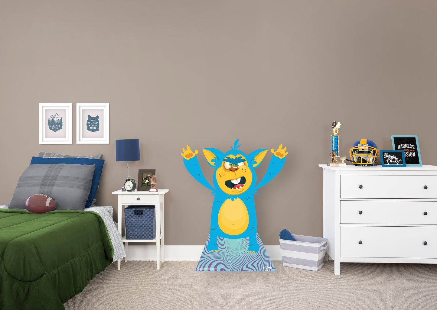 Monster:  Scary Blue Bear   Foam Core Cutout  -      Stand Out