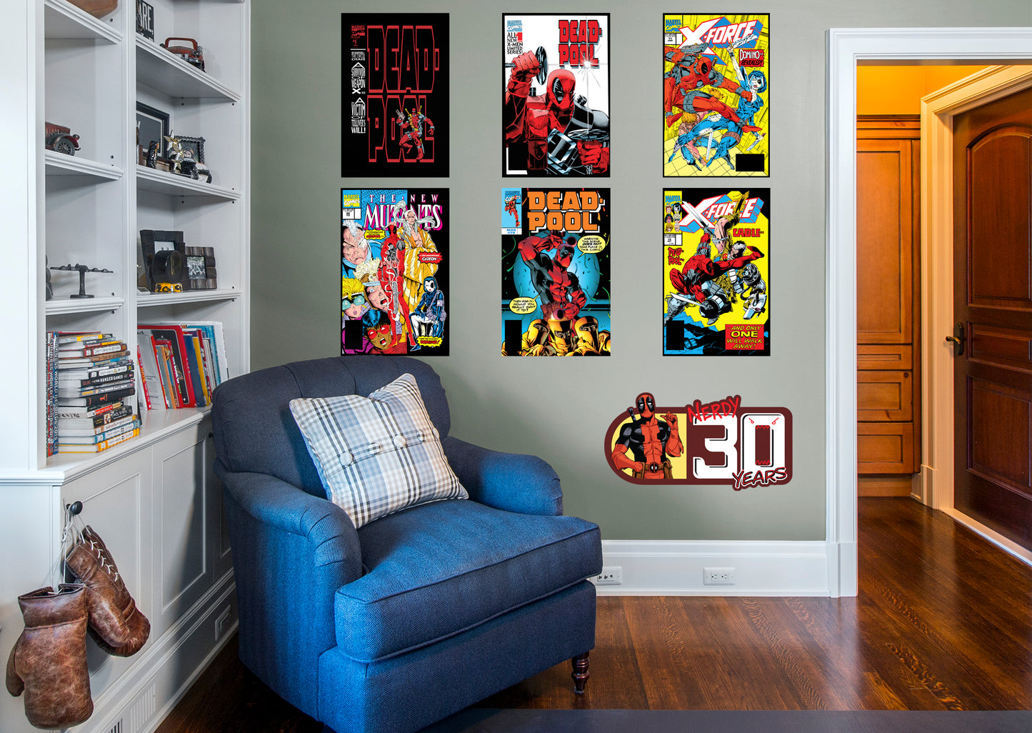 Deadpool:  Nerdy 30 Comic Covers Collection        - Officially Licensed Marvel Removable Wall   Adhesive Decal