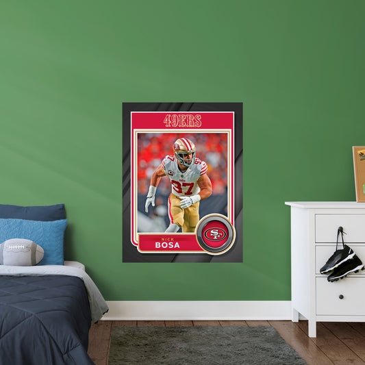 San Francisco 49ers: Nick Bosa 2022 Poster        - Officially Licensed NFL Removable     Adhesive Decal