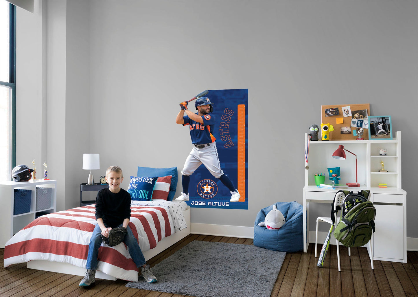 Houston Astros: José Altuve  Growth Chart        - Officially Licensed MLB Removable Wall   Adhesive Decal