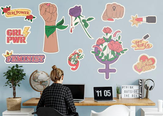 Womens Day Icons COLLECTION  - Removable Wall Decal