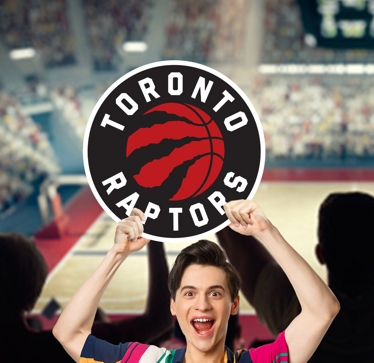 Large Logo Toronto Raptors Logo - Big Head - Official NBA - Toronto Raptors - Foam Core Cutout ...
