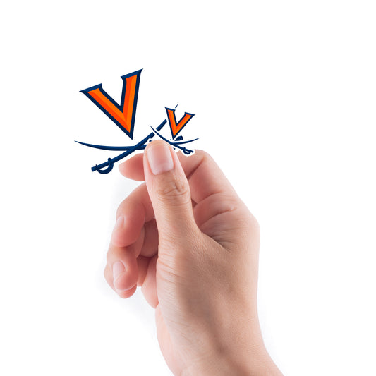 Sheet of 5 -U of Virginia: Virginia Cavaliers  Logo Minis        - Officially Licensed NCAA Removable    Adhesive Decal