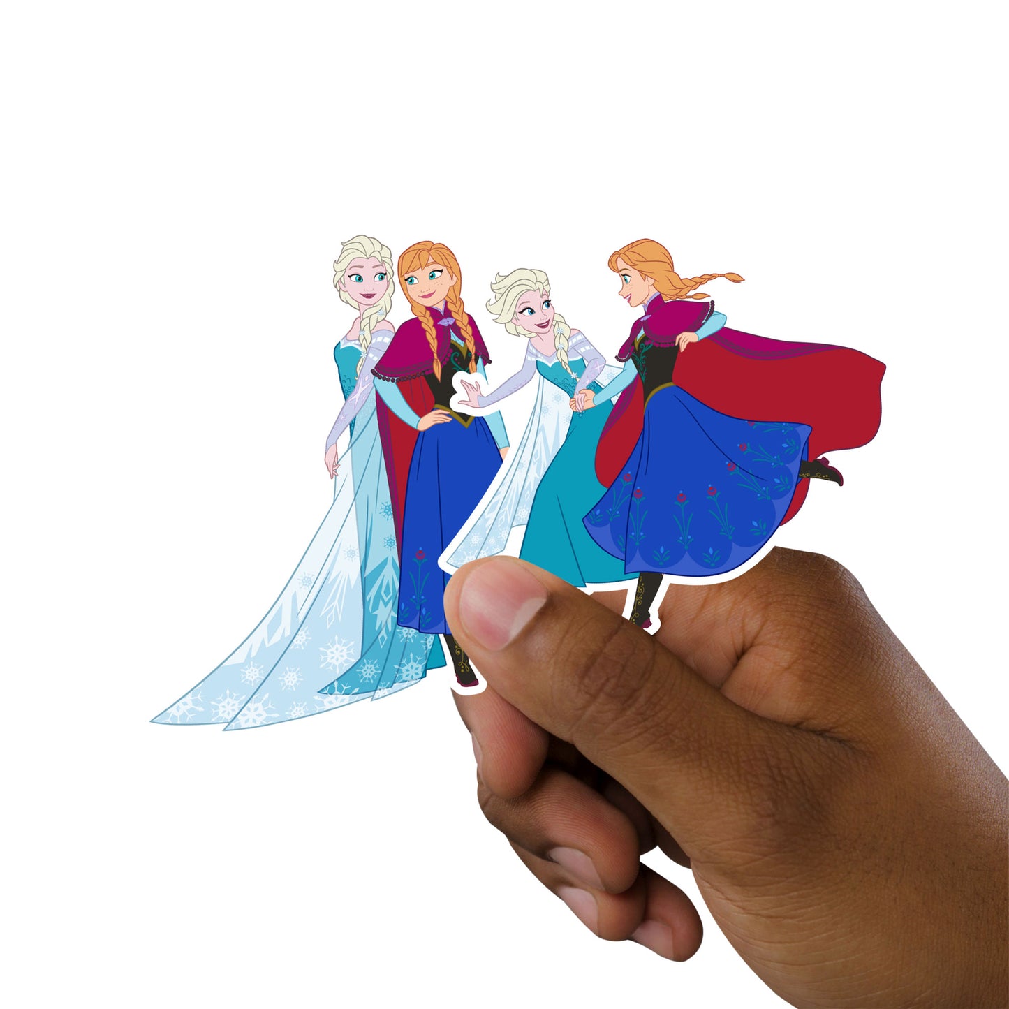 Sheet of 4 -Frozen:  Sisters Minis        - Officially Licensed Disney Removable Wall   Adhesive Decal