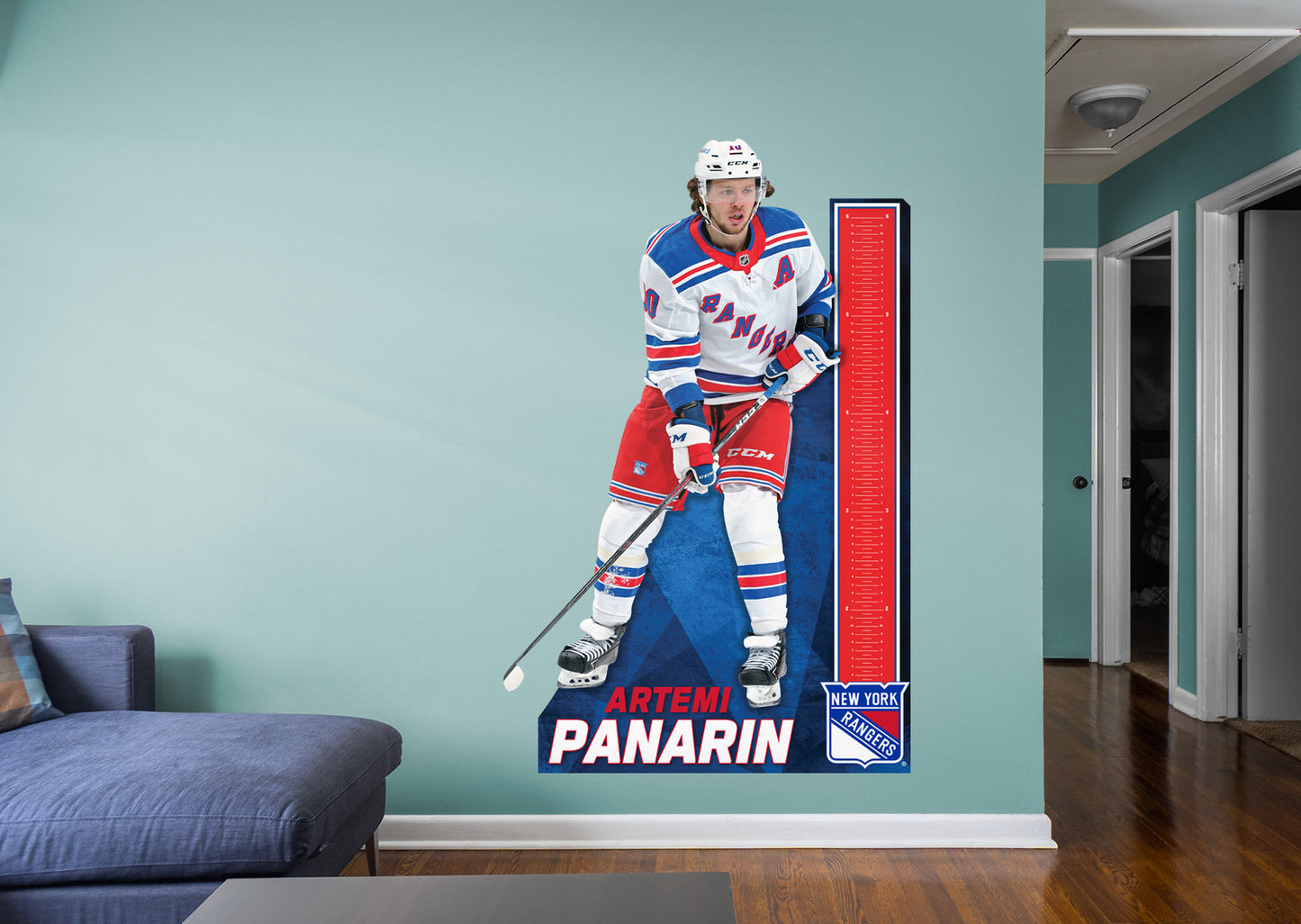 New York Rangers: Artemi Panarin  Growth Chart        - Officially Licensed NHL Removable Wall   Adhesive Decal