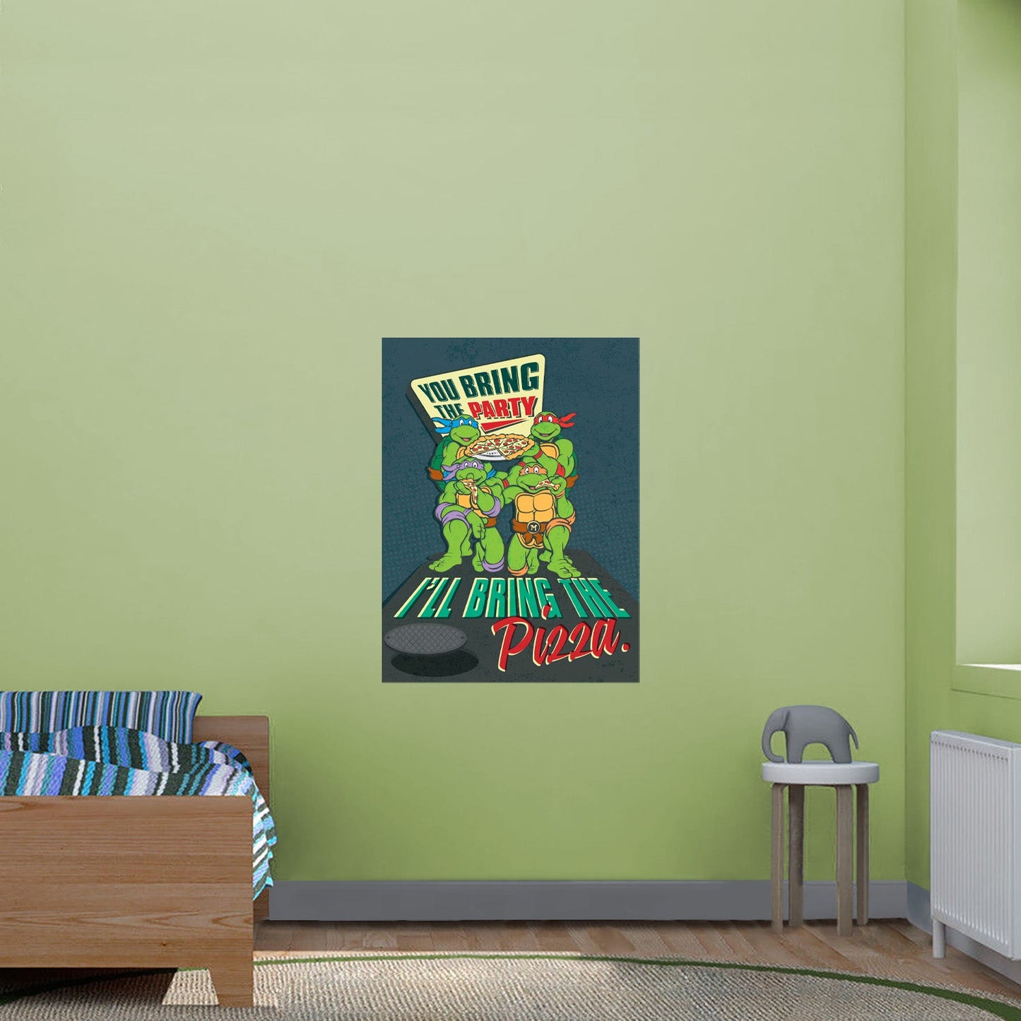 Teenage Mutant Ninja Turtles: Bring the Party Poster - Officially Licensed Nickelodeon Removable Adhesive Decal