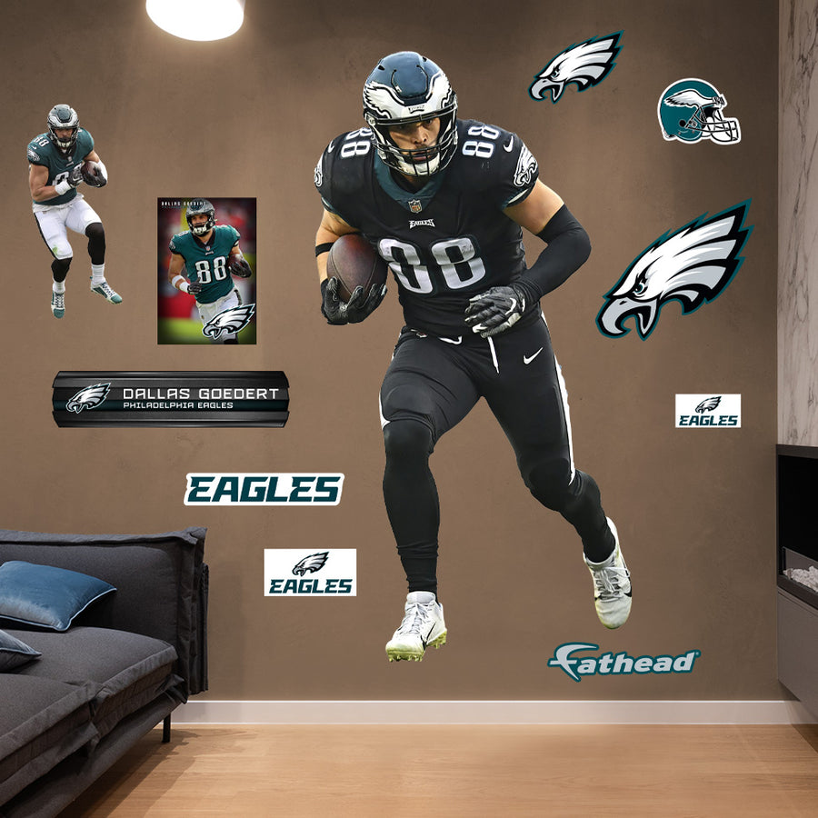 Dallas Goedert - RealBig Collection - Official NFL - Philadelphia Eagles - Reusable Vinyl Wall Decals