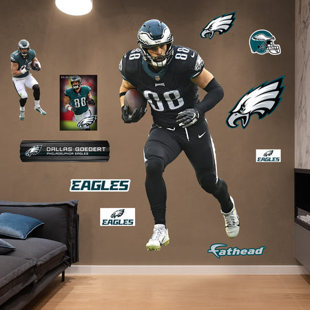 Dallas Goedert Football Paper Poster Eagles 3 - Dallas Goedert