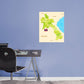 Maps of Asia: Laos Mural        -   Removable Wall   Adhesive Decal