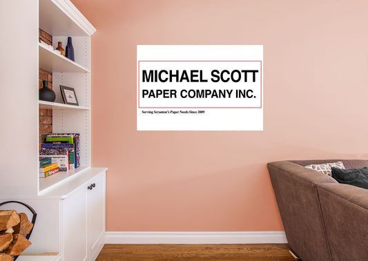 The Office: Michael Scott Paper Mural        - Officially Licensed NBC Universal Removable Wall   Adhesive Decal