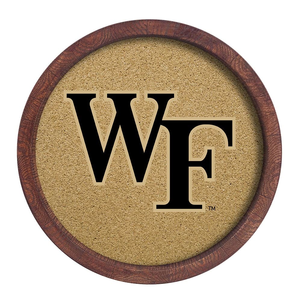Wake Forest Demon Deacons: "Faux" Barrel Framed Cork Board - The Fan-Brand