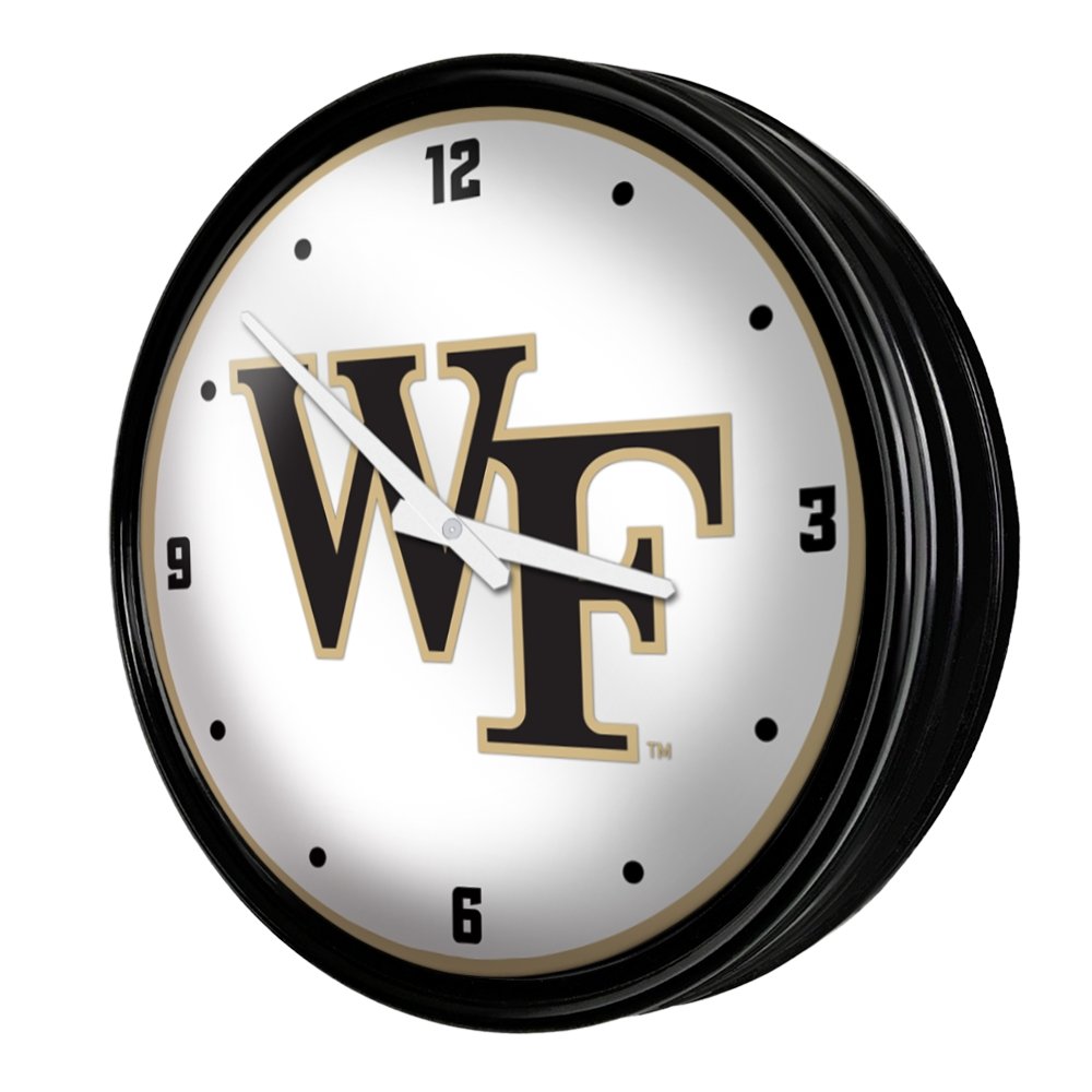 Wake Forest Demon Deacons: Retro Lighted Wall Clock - The Fan-Brand