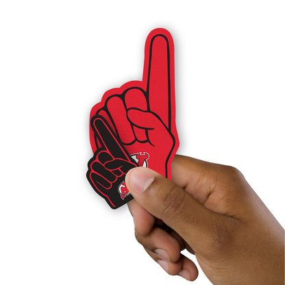 New Jersey Devils:    Foam Finger Minis        - Officially Licensed NHL Removable     Adhesive Decal