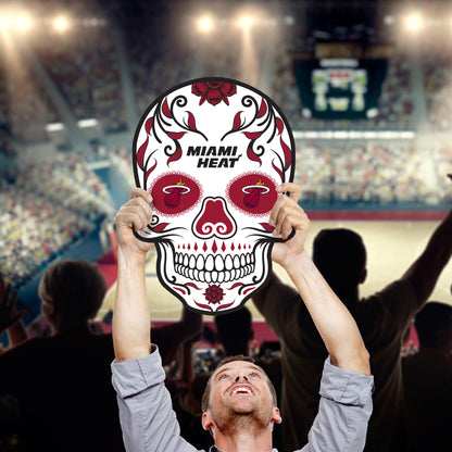 Miami Heat:  2022 Skull   Foam Core Cutout  - Officially Licensed NBA    Big Head