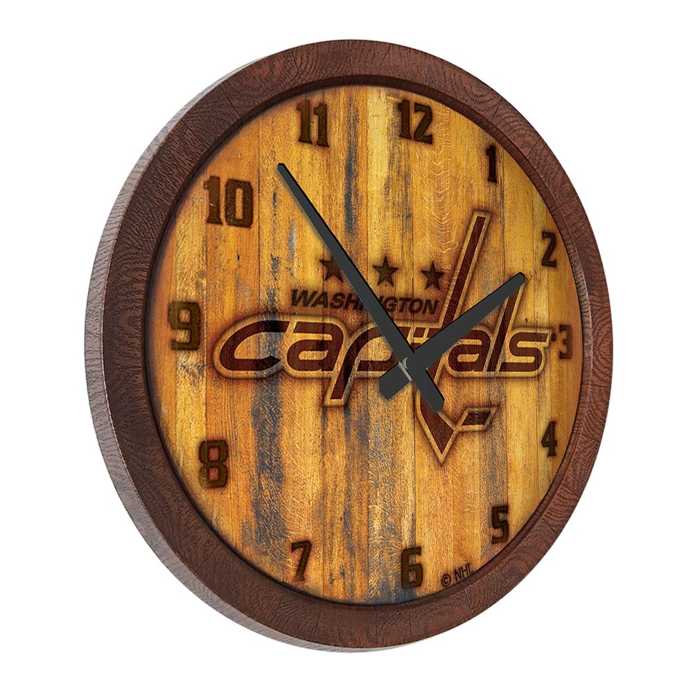 Washington Capitals: Branded "Faux" Barrel Top Wall Clock - The Fan-Brand