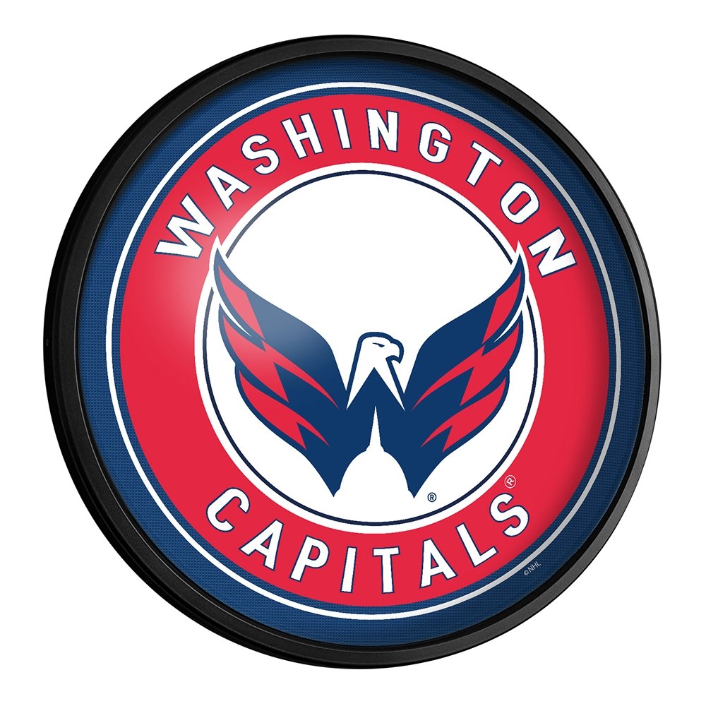 Washington Capitals: Round Slimline Lighted Wall Sign - The Fan-Brand