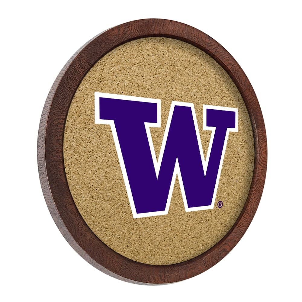Washington Huskies: "Faux" Barrel Framed Cork Board - The Fan-Brand