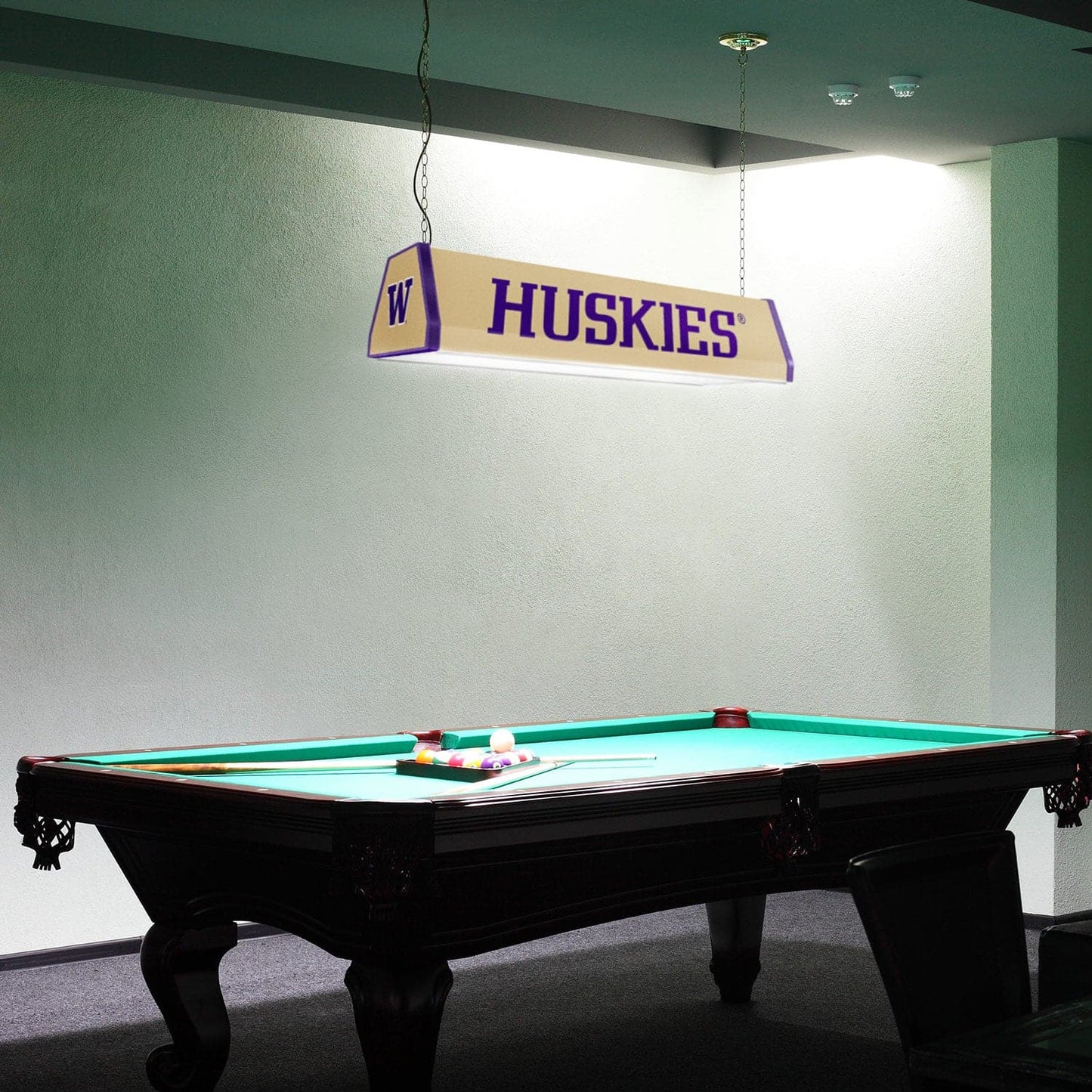 Washington Huskies: Huskies - Standard Pool Table Light - The Fan-Brand