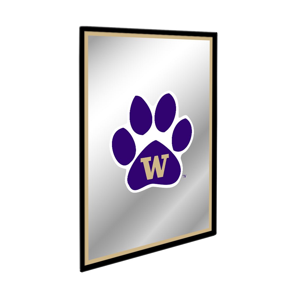 Washington Huskies: Paw - Framed Mirrored Wall Sign - The Fan-Brand