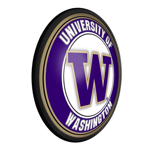 Washington Huskies: Round Slimline Lighted Wall Sign - The Fan-Brand