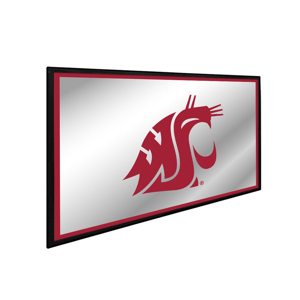 Washington State Cougars: Logo - Framed Mirrored Wall Sign - The Fan-Brand