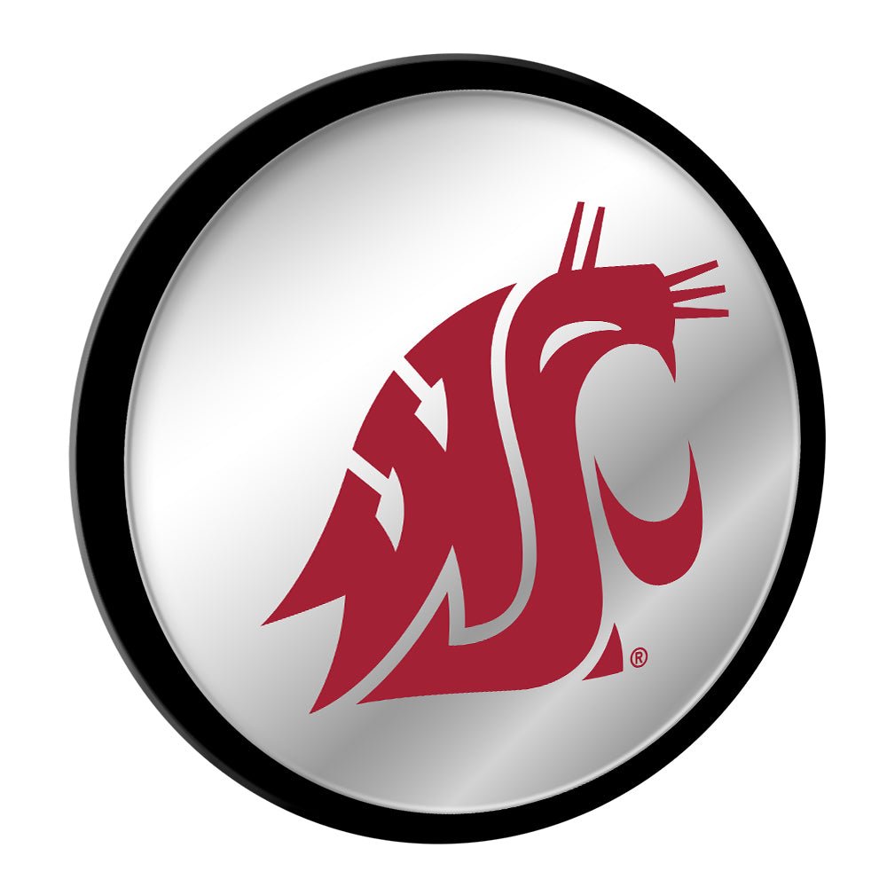 Washington State Cougars: Logo - Modern Disc Mirrored Wall Sign - The Fan-Brand