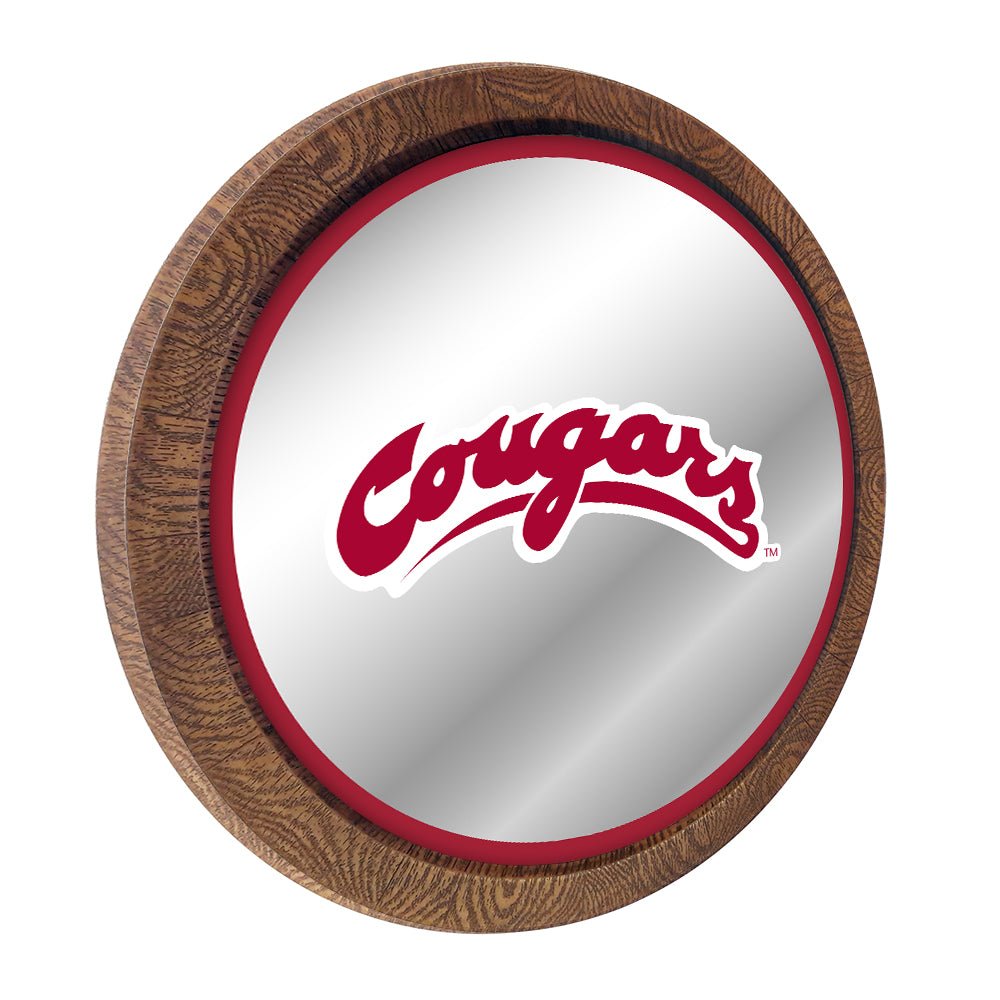 Washington State Cougars: Mirrored Barrel Top Mirrored Wall Sign - The Fan-Brand