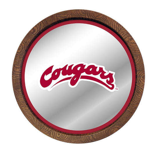 Washington State Cougars: Mirrored Barrel Top Mirrored Wall Sign - The Fan-Brand