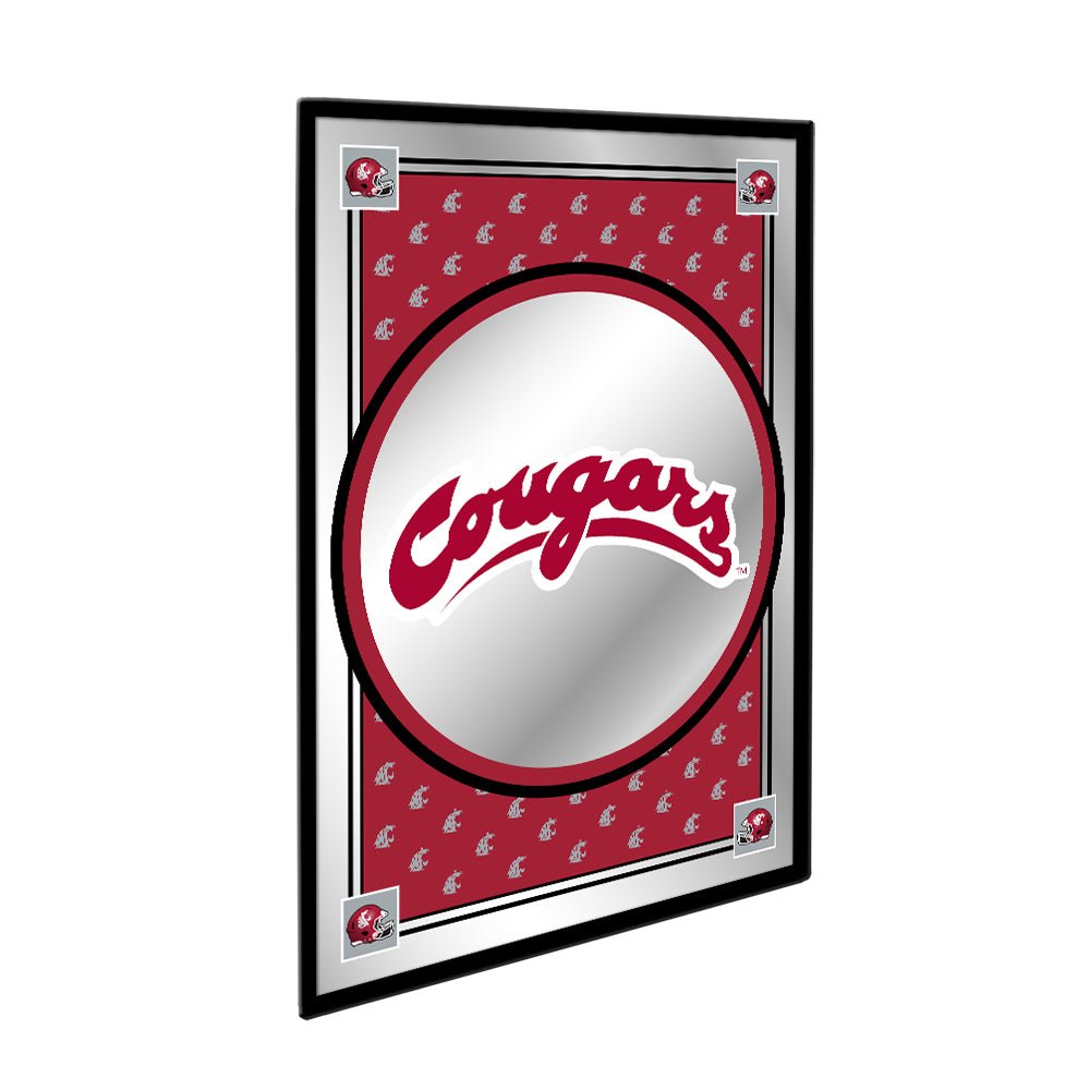 Washington State Cougars: Team Spirit - Framed Mirrored Wall Sign - The Fan-Brand