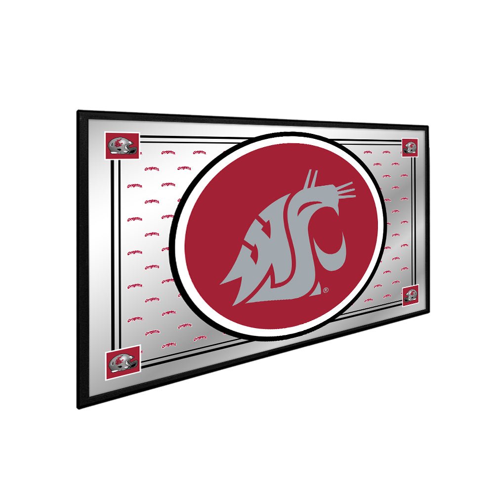 Washington State Cougars: Team Spirit, Logo - Framed Mirrored Wall Sign - The Fan-Brand