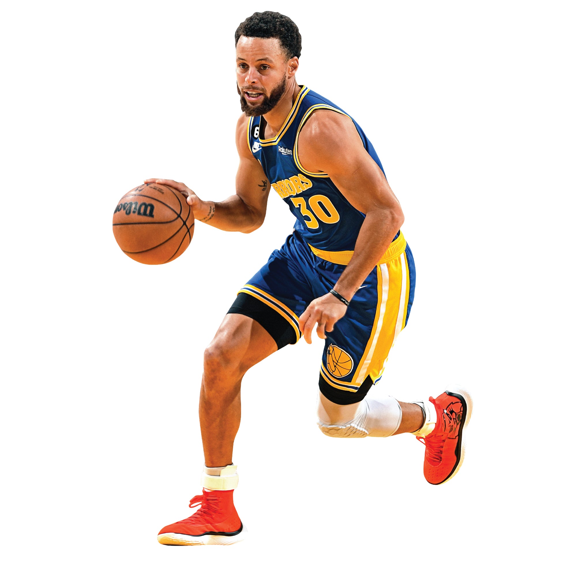 Golden State Warriors: Stephen Curry 2021 Classic Jersey - NBA Removable Adhesive Wall Decal Life-Size Athlete +11 Wall Decals 45W x 75H