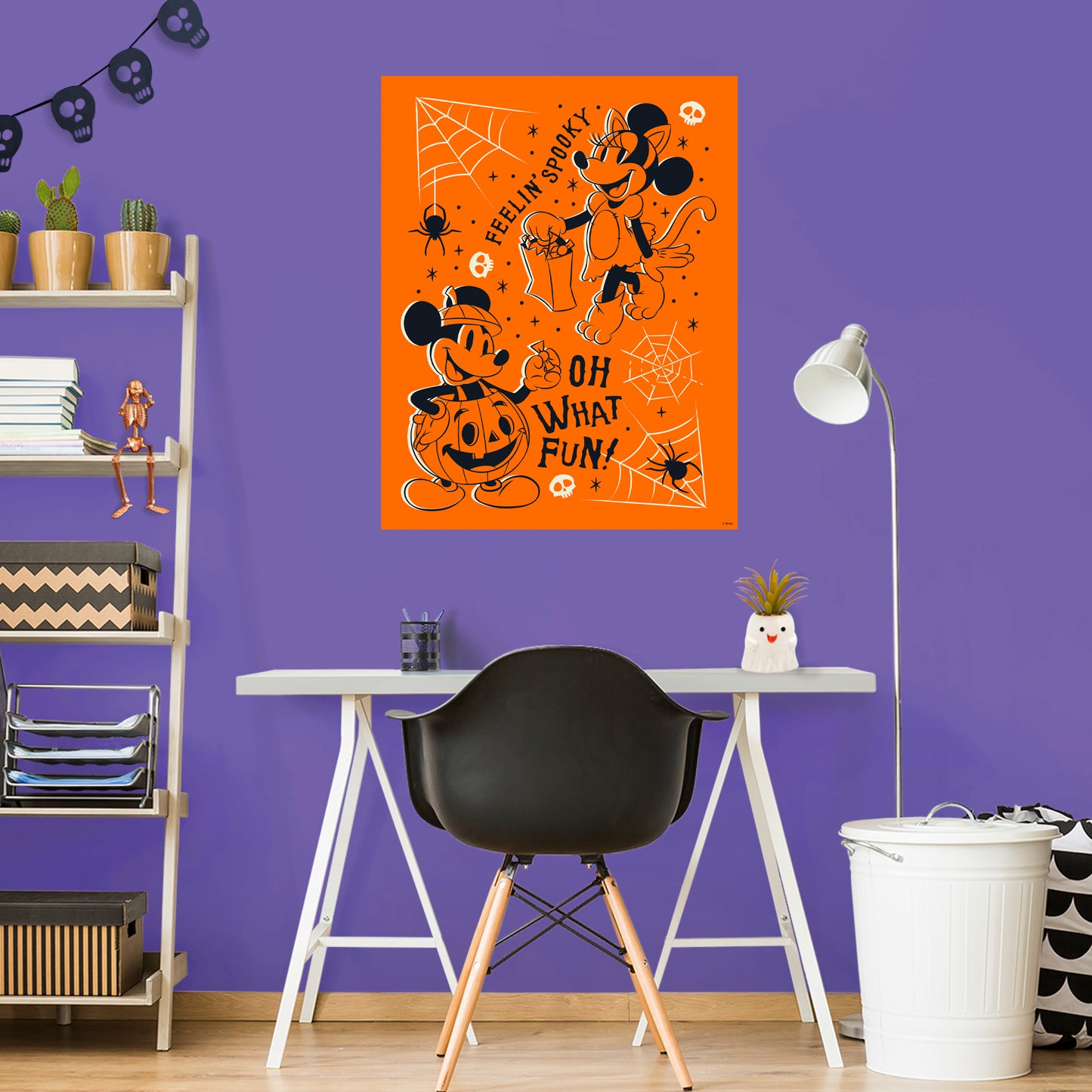 Mickey and Friends: Halloween Feelin' Spooky Poster        - Officially Licensed Disney Removable     Adhesive Decal