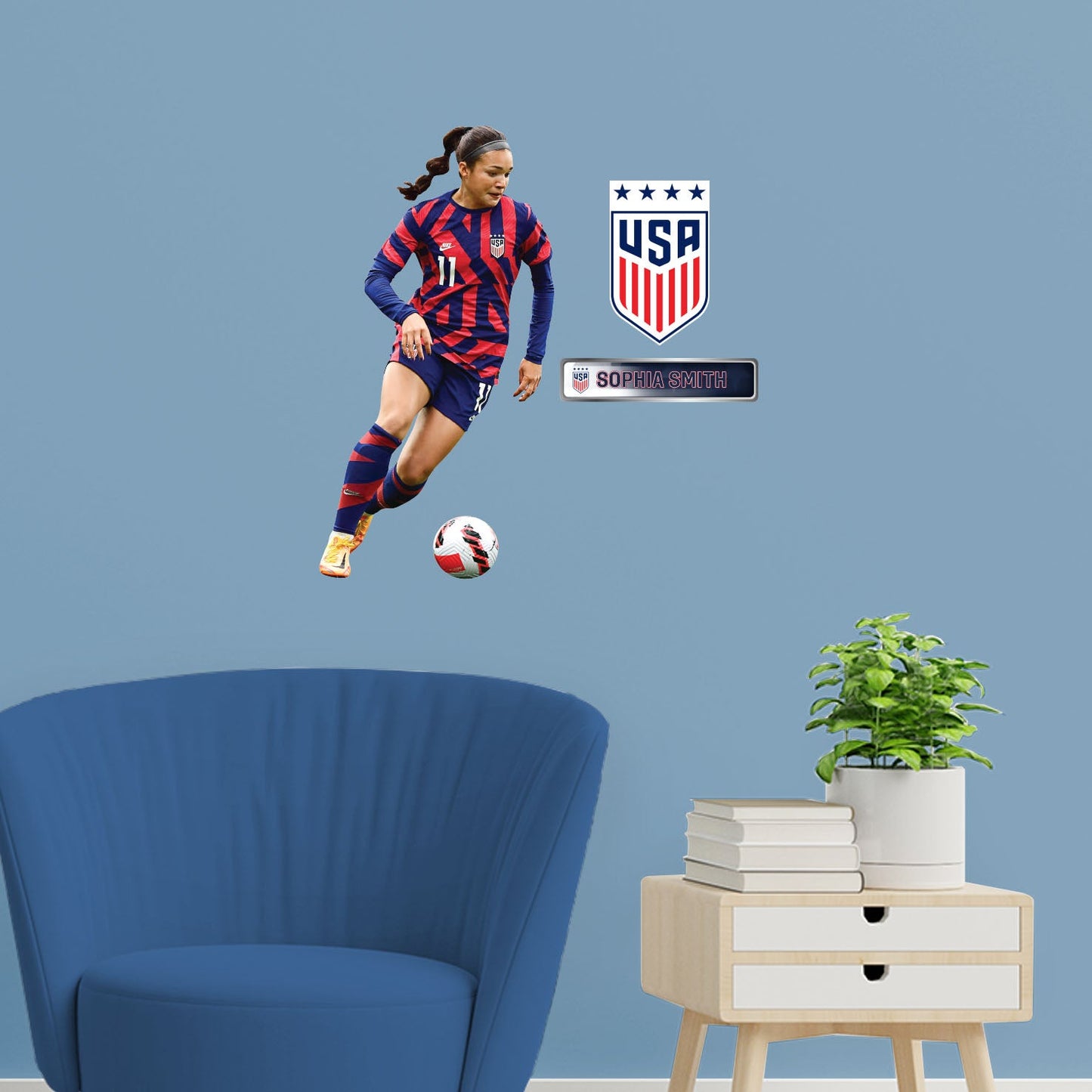 Sophia Smith RealBig - Officially Licensed USWNT Removable Adhesive Decal