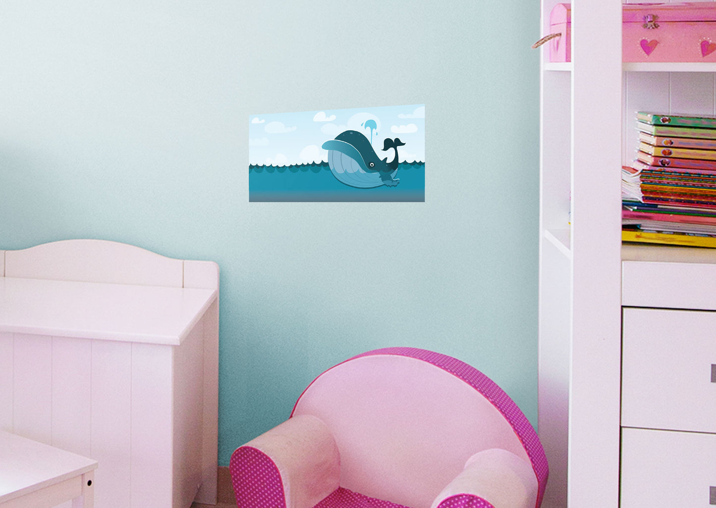 Nursery:  Whale        -   Removable Wall   Adhesive Decal