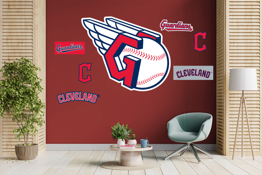 Cleveland Guardians - RealBig Logo Collection - Official MLB - Reusable Vinyl Wall Decals