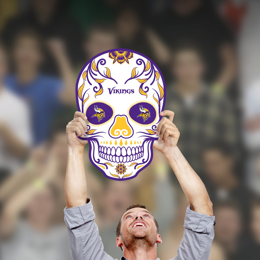 Skull - Big Head - Official NFL - Minnesota Vikings - Foam Core Cutout