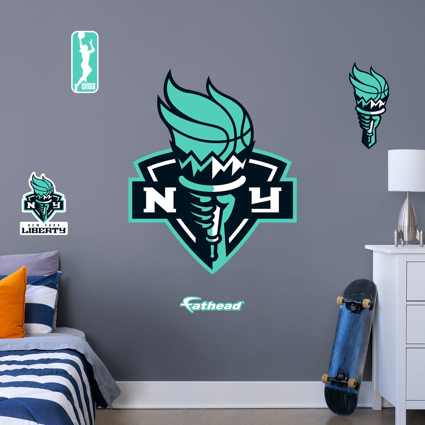 New York Liberty: Logo - Officially Licensed WNBA Removable Wall Decal ...