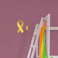 Large Sarcoma/Bone/Bladder Cancer Ribbon  + 1 Decal (8"W x 16.5"H)