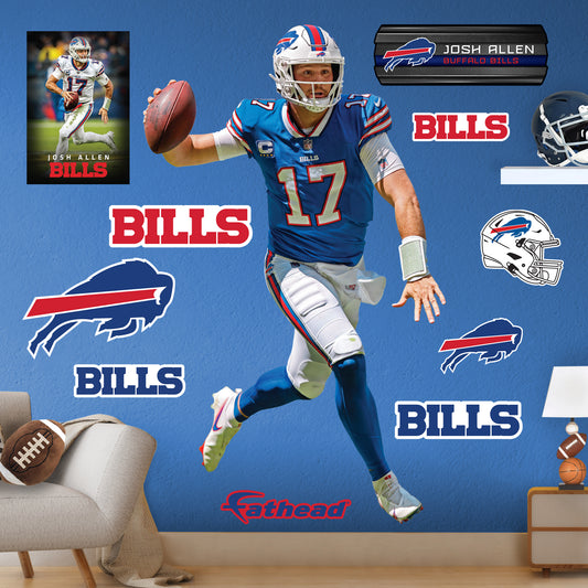 Buffalo Bills: Josh Allen         - Officially Licensed NFL Removable     Adhesive Decal