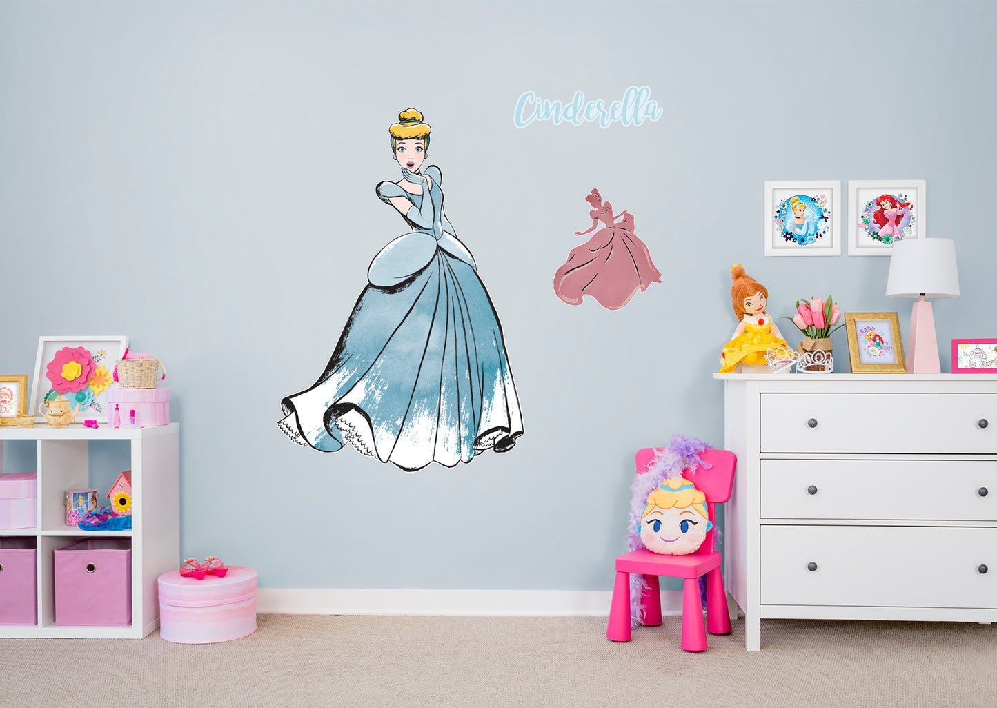 Cinderella:  Modern Storybook        - Officially Licensed Disney Removable Wall   Adhesive Decal